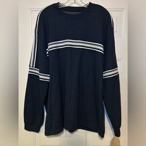 Extreme Gear‎ Vintage Long Sleeve Shirt Mens XL Blue Stripe Grunge Comfort Y2K